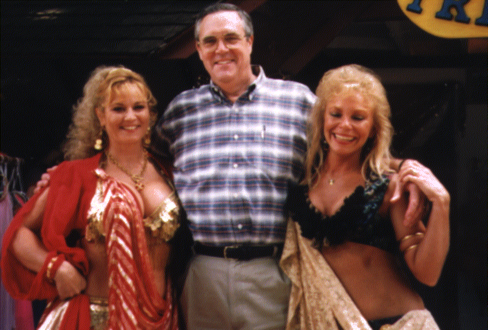 The editor with 2 belly dancers
